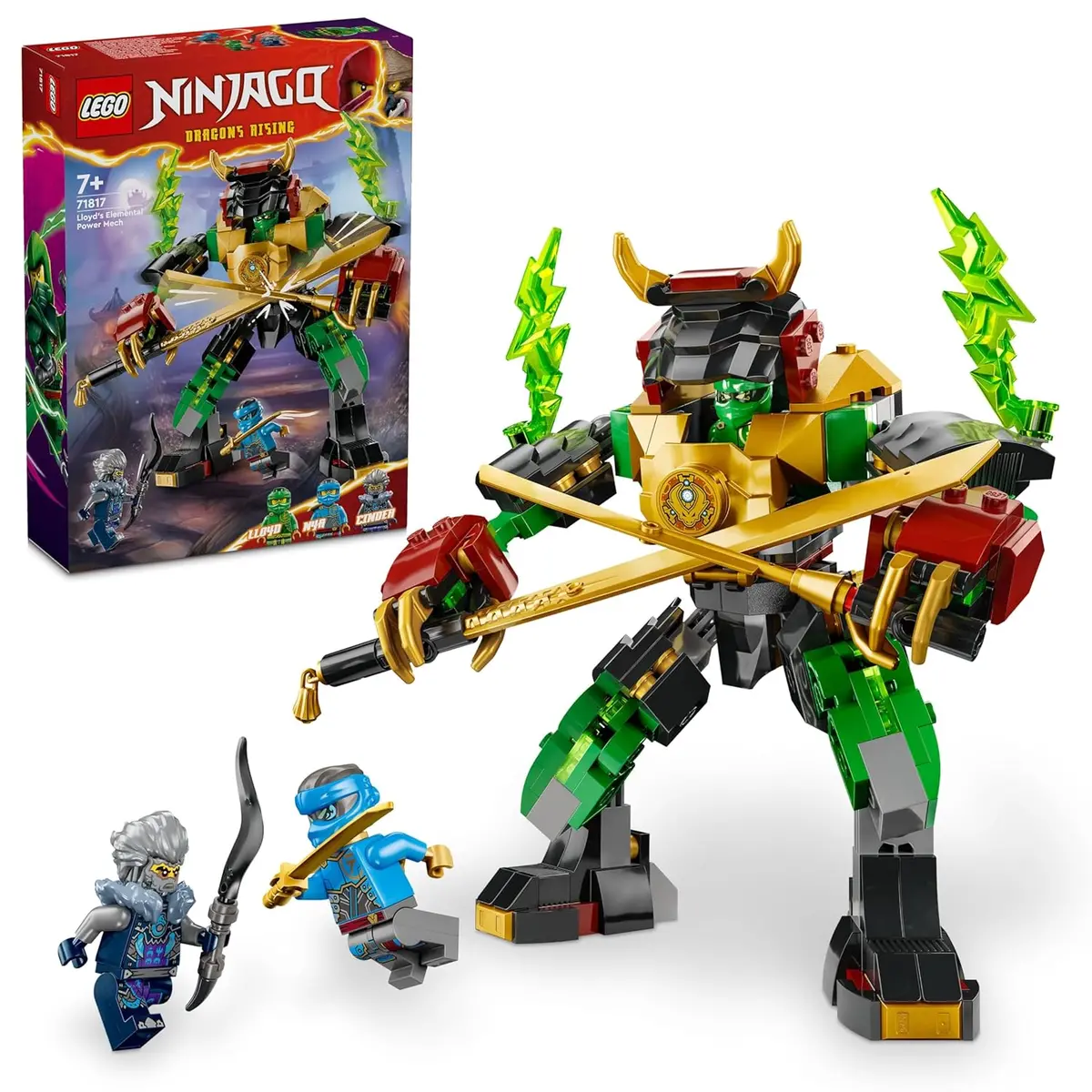 Lego Ninjago Lloyd‚Äôs Elemental Power Mech Toy Set Building Kit For Ages 7+ 1