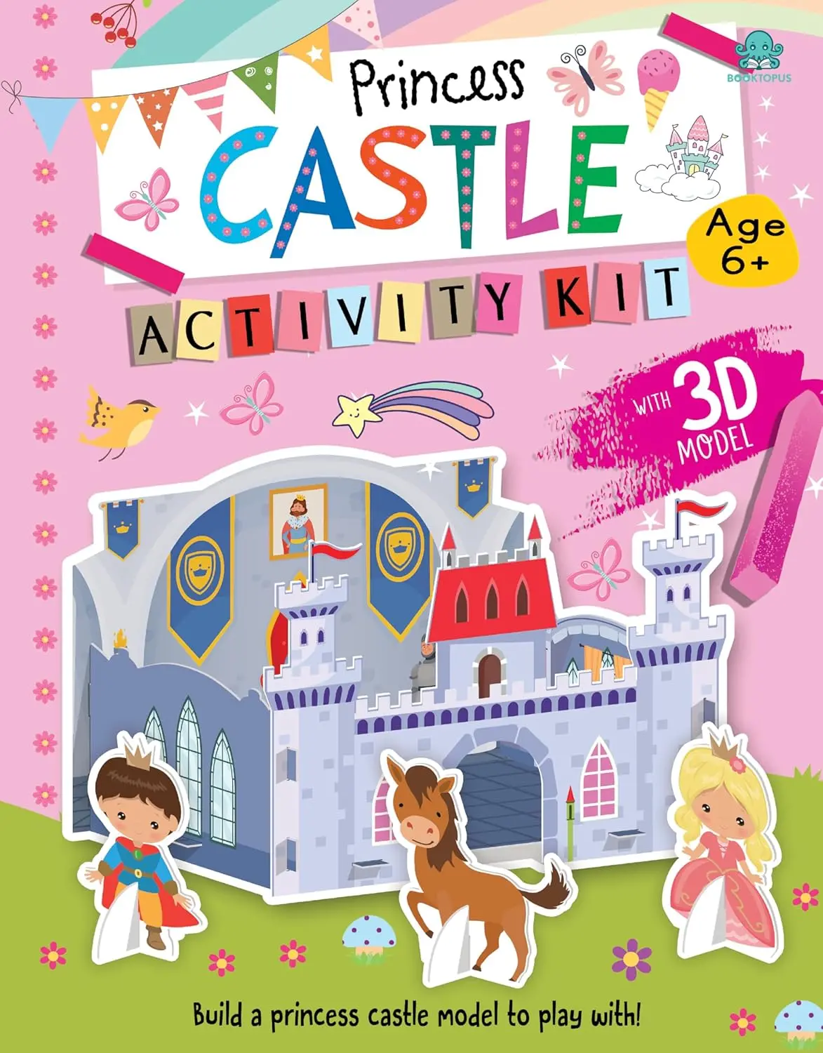 Booktopus Build It Activity Kit - Princess Castle Model Making Kit With Book - Diy Craft Kit For Kids 6+ 1