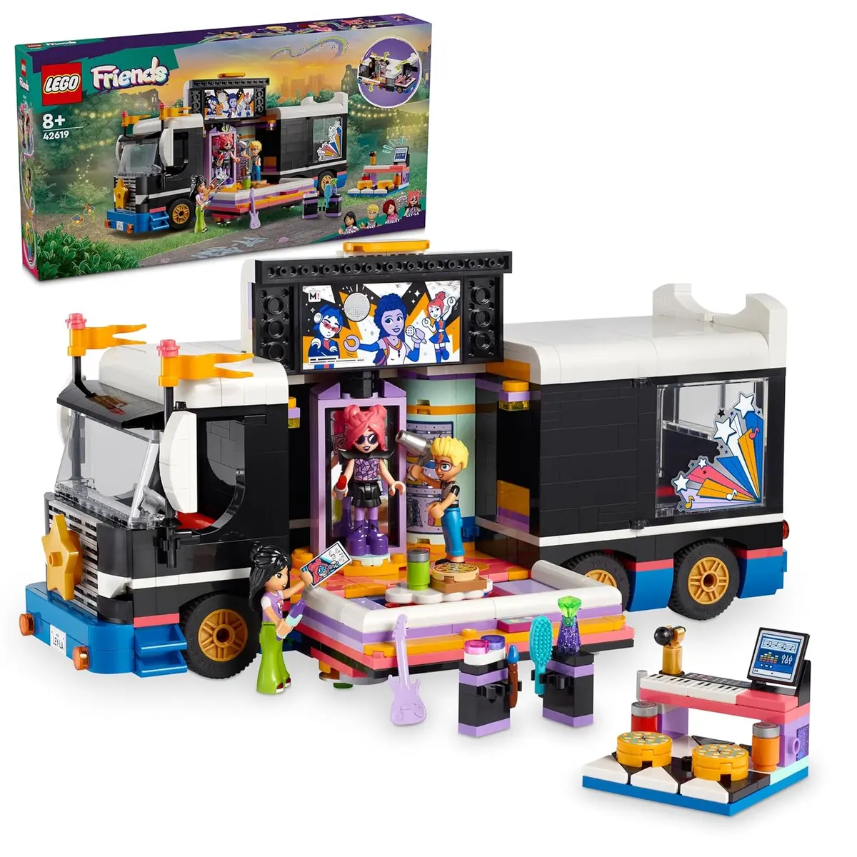 Lego Friends Pop Star Music Tour Bus Vehicle Building Kit For Ages 8+ 1