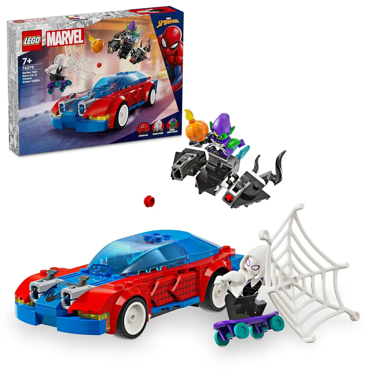 Lego Marvel Spider-Man Race Car & Venom Green Goblin Building Kit For Ages 7+ 1