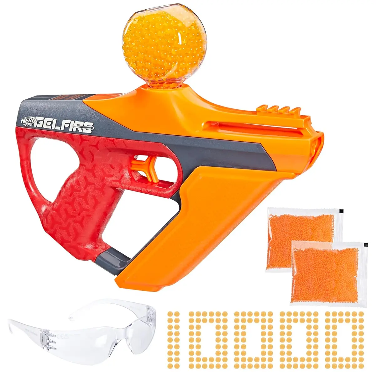 Nerf Pro Gelfire Uproar Full Auto Blaster, 150 Fps, 10,000 Gelfire Rounds, 400 Round Hopper, Eyewear, Ages 14+ 1