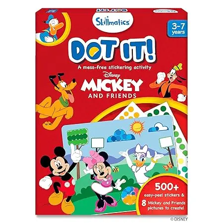 Skillmatics Art Activity-Dot It Mickey And Friends, Mess-Free Sticker Art For Kids, 1