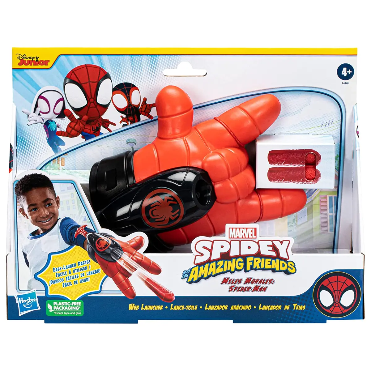 Marvel Spidey And His Amazing Friends Miles Morales: Spider-Man Web Launcher Role Play Toy Blaster For Kids Ages 4 And Up 2