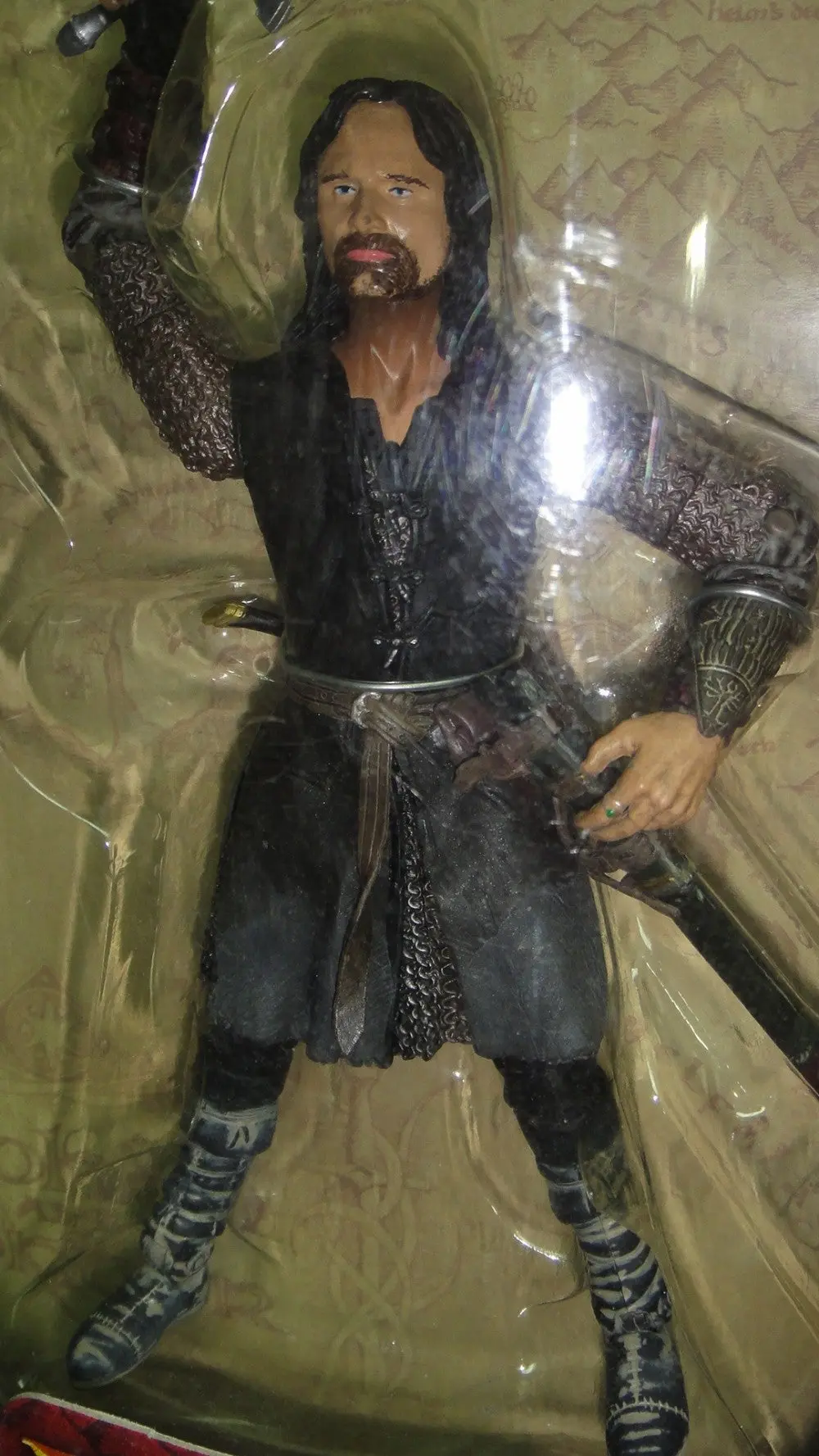 Toy Biz 魔戒首部曲 魔戒現身 聖盔谷 亞拉岡 維高摩天臣 The Lord Of The Rings The Fellowship Of The Ring Helm's Deep Aragorn With Sword-Slashing Action Viggo Mortensen (Lotr-81188) B5641588 2