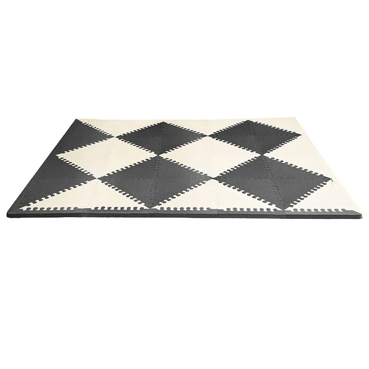 Skip Hop Playspot Geo Playgym & Mats Black-Cream - Playmats For Ages 0-2 Years 1