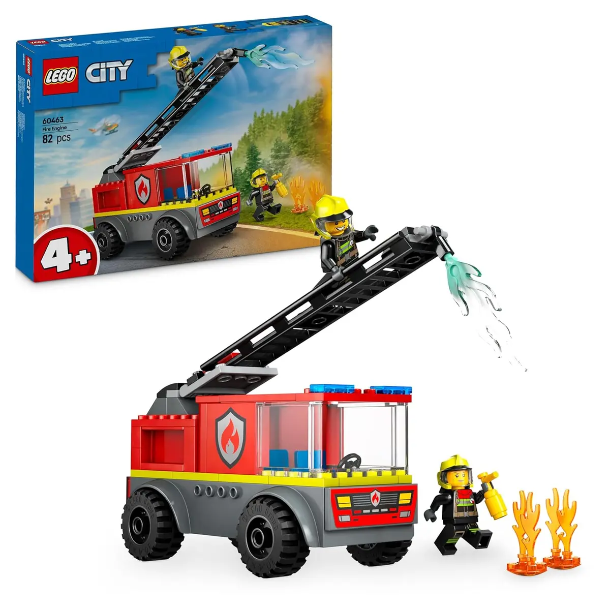 Lego City Fire Ladder Truck With Firefighter Building Kit For Ages 4+ 1