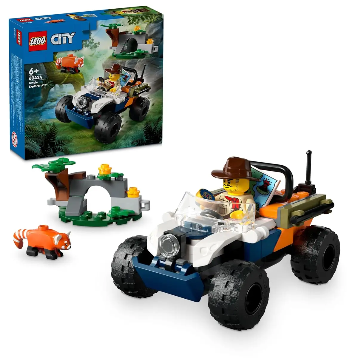 Lego City Jungle Explorer Atv Red Panda Mission Set Kit For Ages 6+ 1