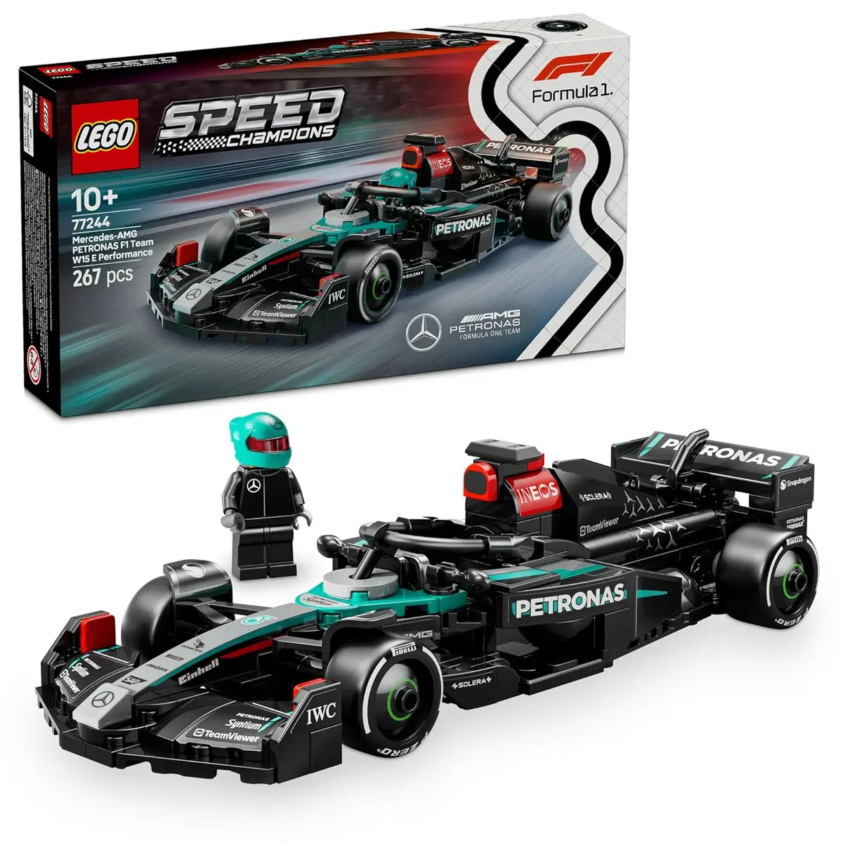 Lego Speed Champions Mercedes-Amg F1 W15 Race Car Vehicle Building Kit For Ages 10+ 1