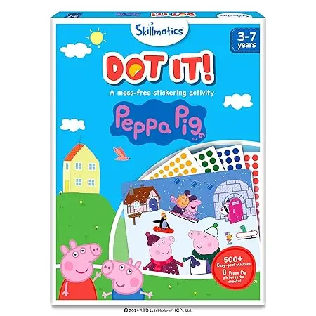 Skillmatics Paper Art Activity - Dot It Peppa Pig, Mess-Free Sticker Art For Kids 1