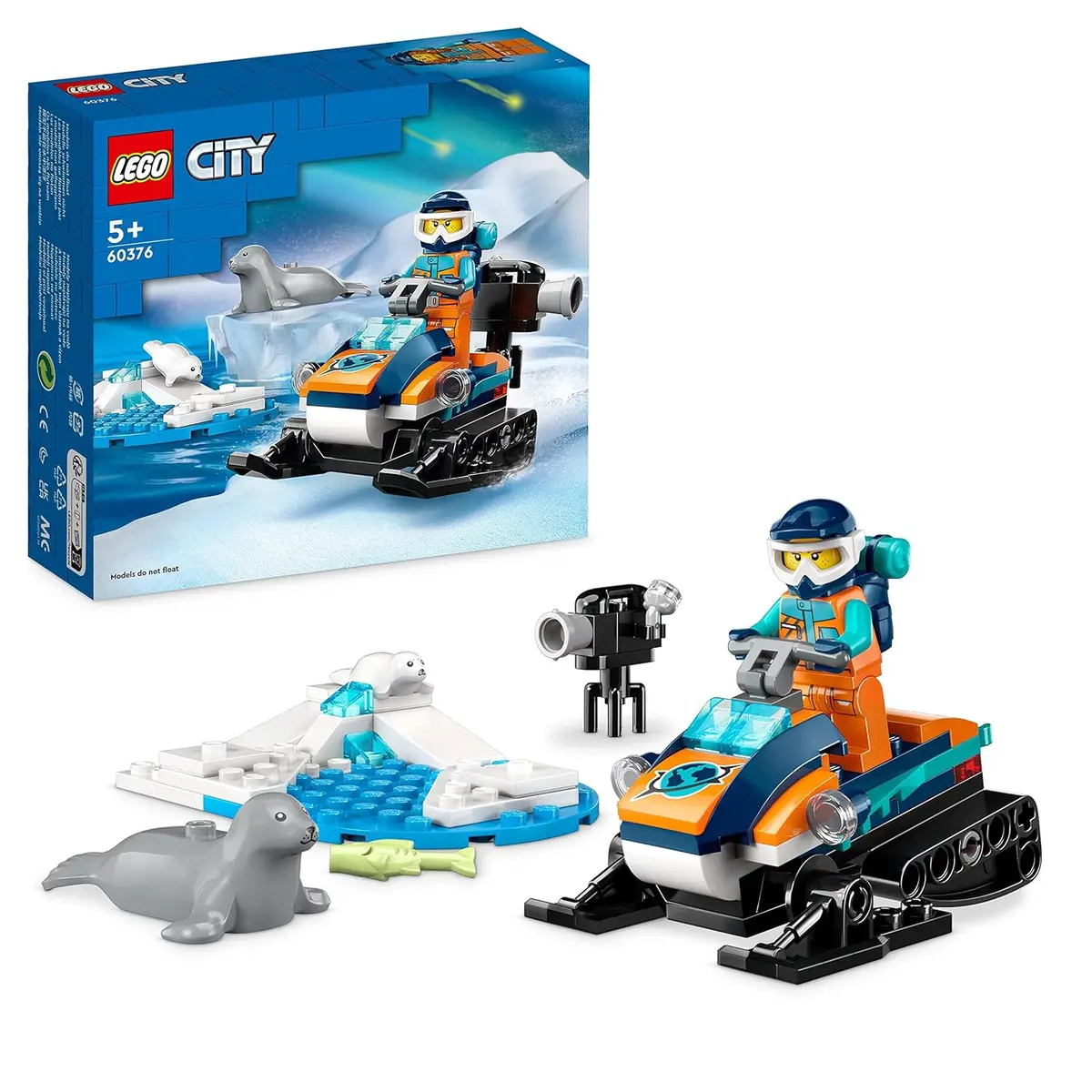 Lego City Arctic Explorer Snowmobile Building Kit For Ages 5+ 1