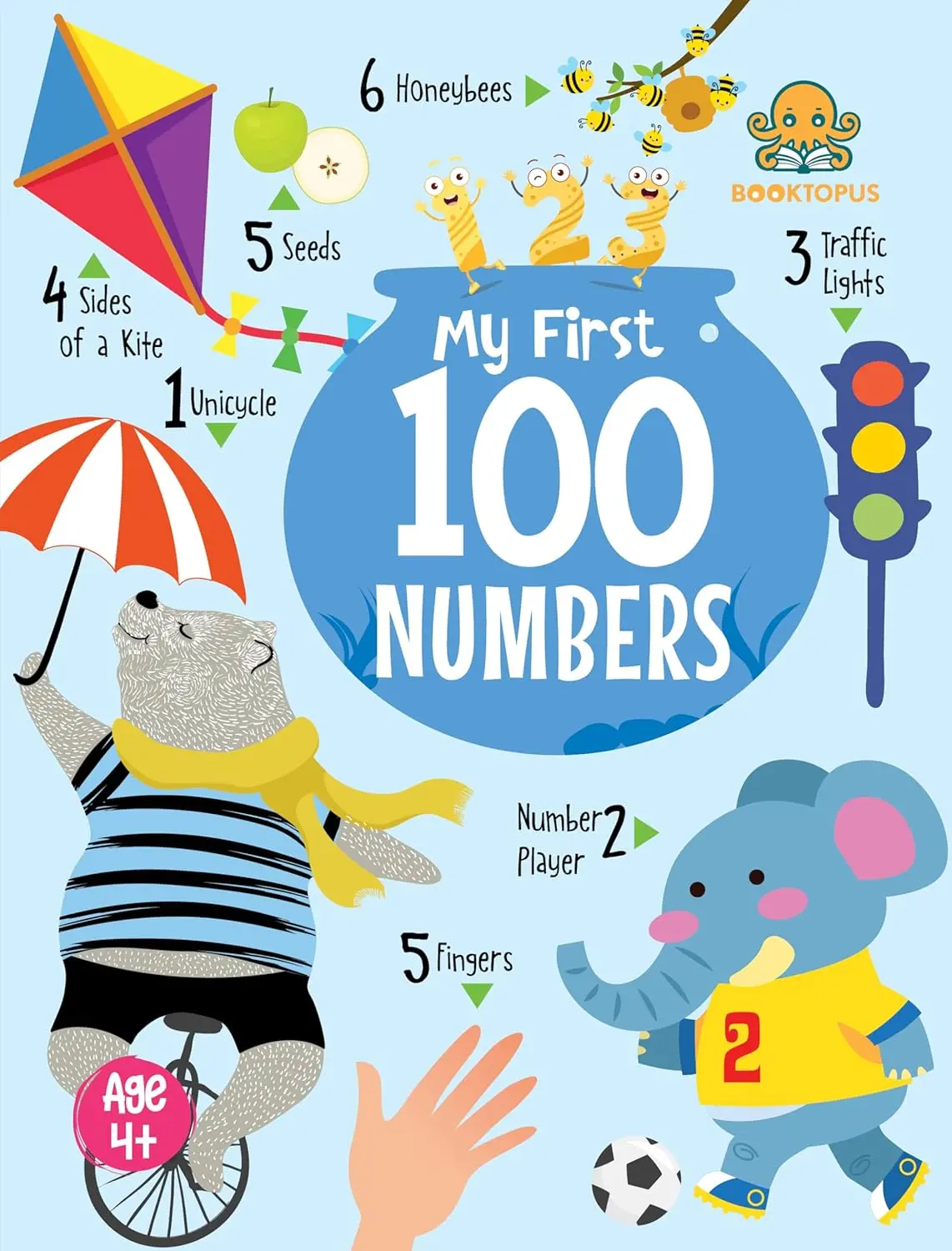 Booktopus Mini Board Book - My First 100 Numbers - Early Learning Picture Books For Kids 4+ 1