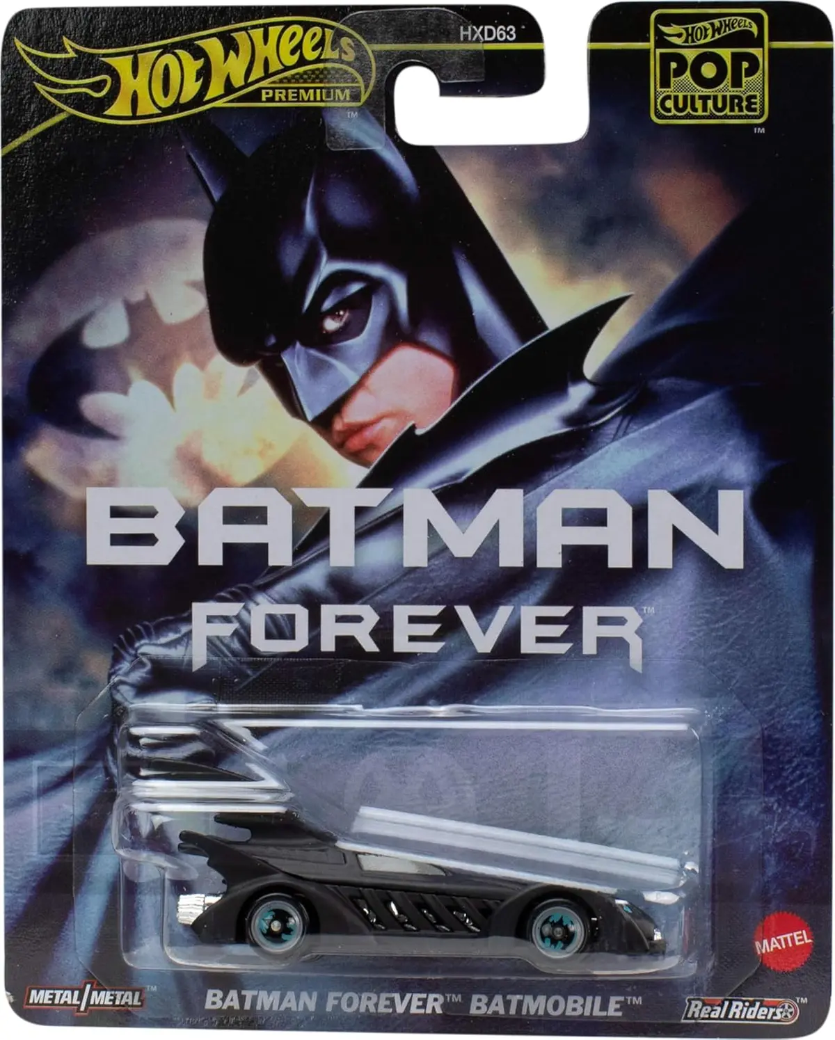 Hot Wheels 1:64 Scale Premium Batman Forever Batmobile Toy Car For Ages 4+ 1