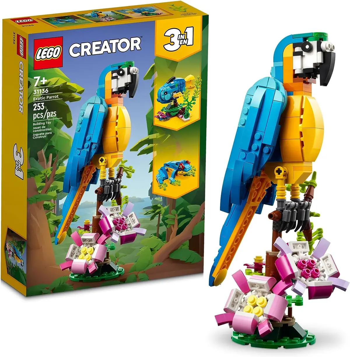 Lego Creator 3In1 Exotic Parrot Building Kit For Ages 7+ 1