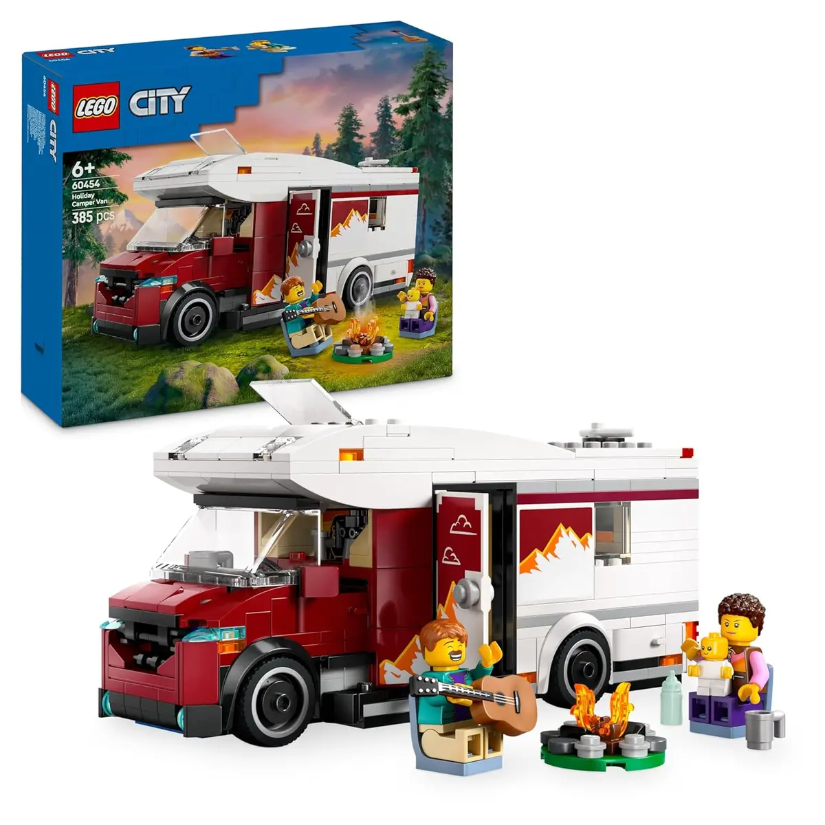 Lego City Holiday Adventure Camper Van Vehicle Building Kit For Ages 6+ 1