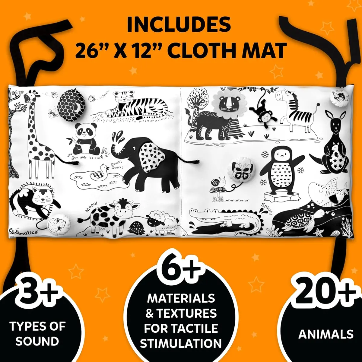 Skillmatics High Contrast Sensory Cloth Mat For Toddlers 2