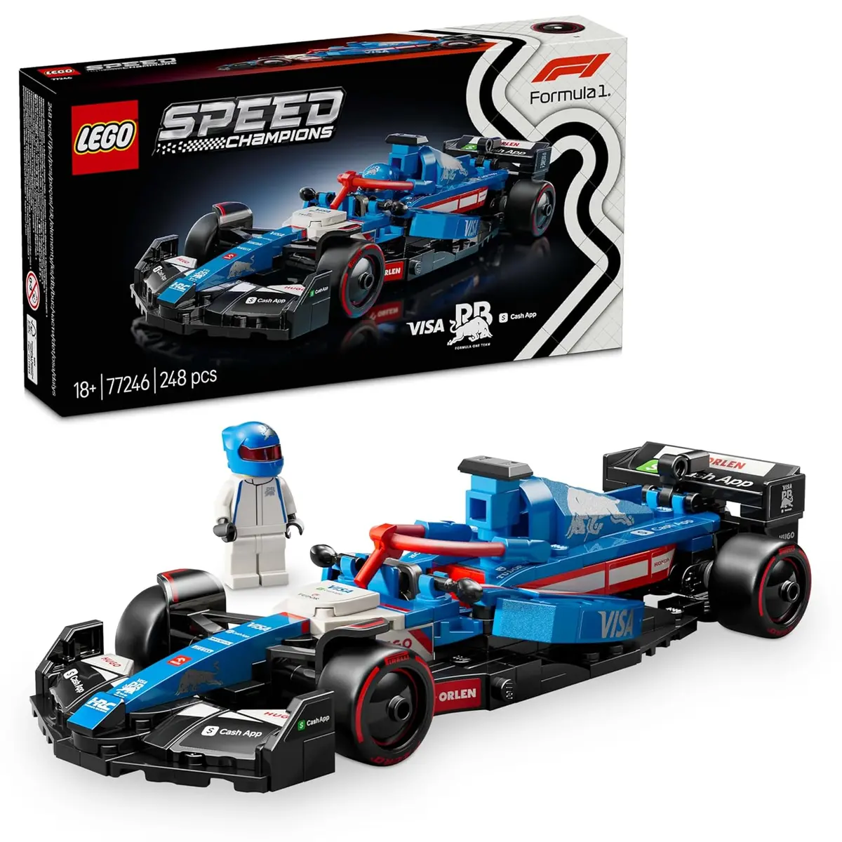 Lego Speed Champions Visa Cash App Rb Vcarb 01 F1 Race Car Building Kit For Ages 18+ 1