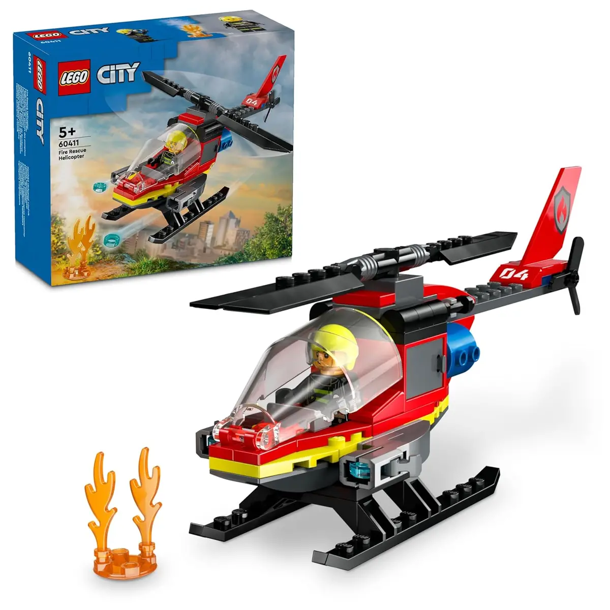 Lego City Fire Rescue Helicopter Building Kit For Ages 5+ 1