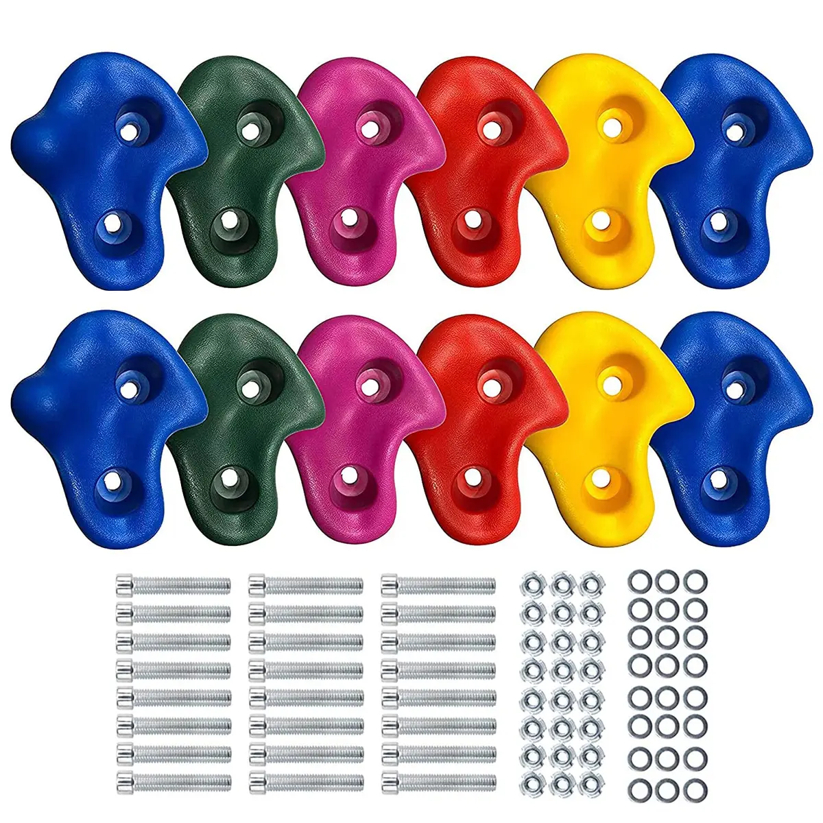 Reznor Stone Textured Climbing Holds Rock Climbing Diy Kids Indoor And Outdoor Play Set, Pack Of 12 1