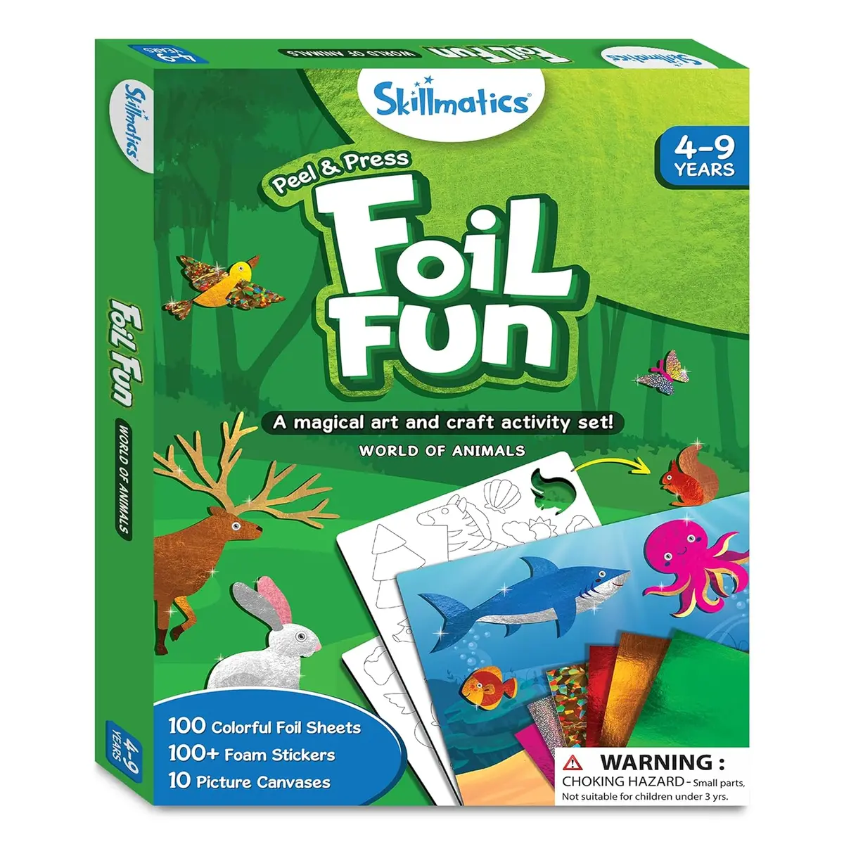 Skillmatics Foil Fun World Of Animals - Art & Craft Diy Activity Kits For Ages 4 To 9 Years 1