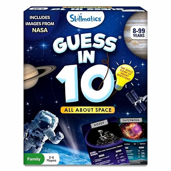 Skillmatics Card Game - Guess In 10 Nasa Space, Perfect For Boys, Girls, Kids 1