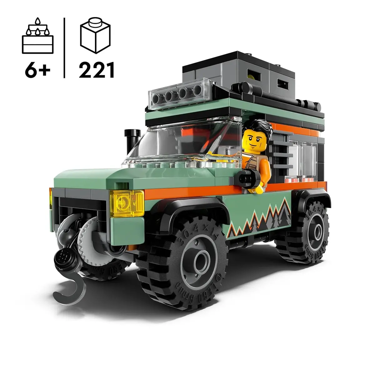 Lego City Off-Road 4X4 Mountain Truck Adventure Building Kit For Ages 6+ 2