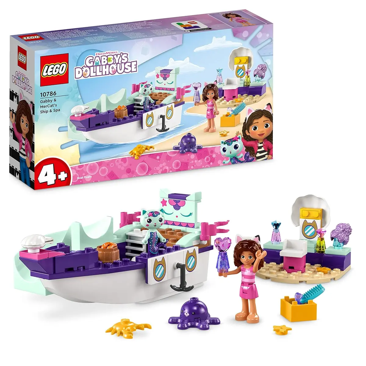 Lego Dreamworks Gabby & Mercat’S Ship & Spa Building Kit For Ages 4+ 1