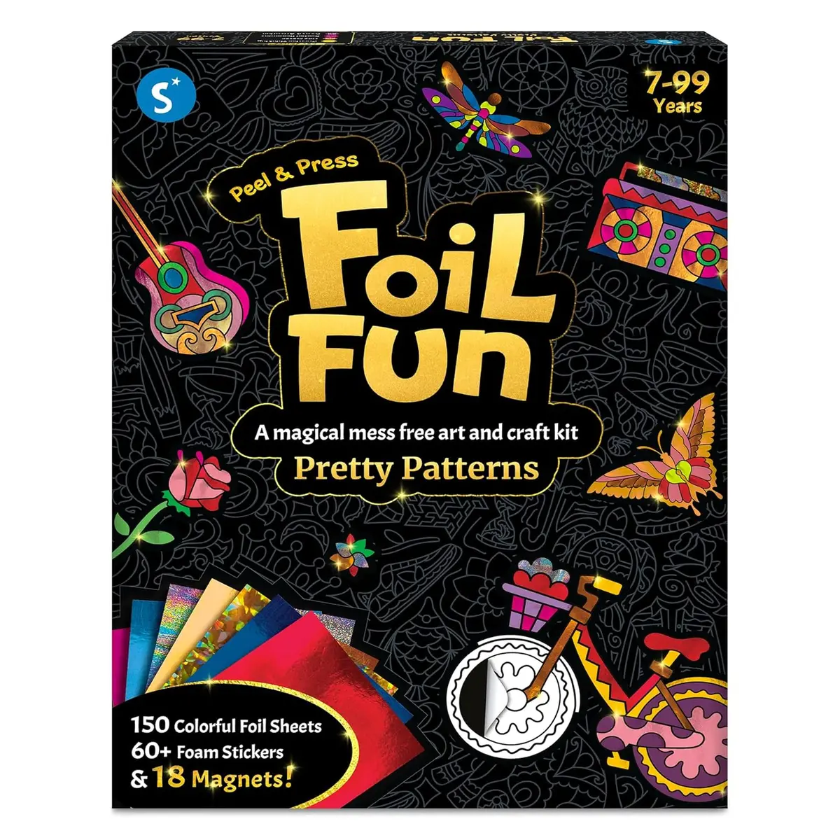 Skillmatics Foil Fun - Pretty Patterns Mess-Free Art Craft Kits For Kids Ages 7+ 1