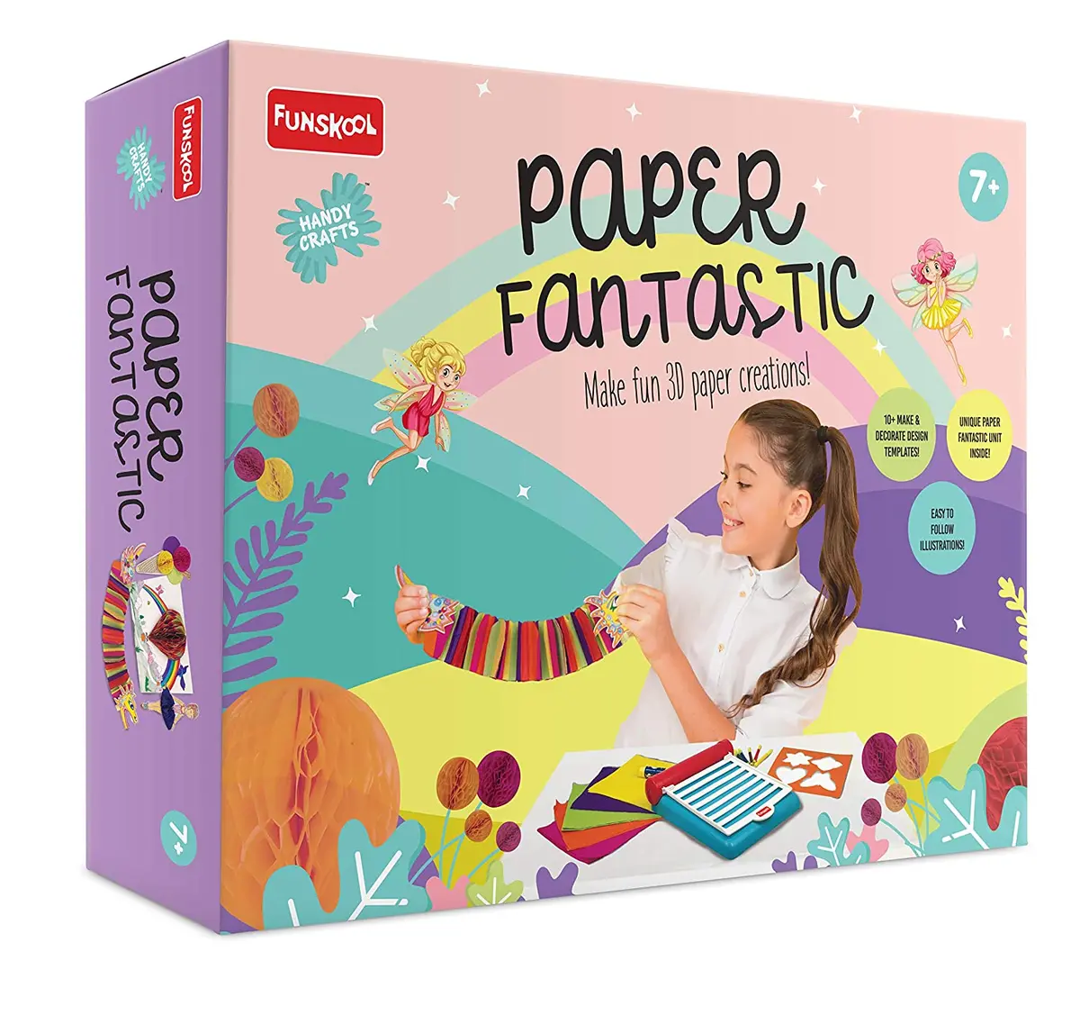 Funskool Handycrafts Paper Fantastic Diy Paper Art Activity Kit For Ages 7 And Above 1