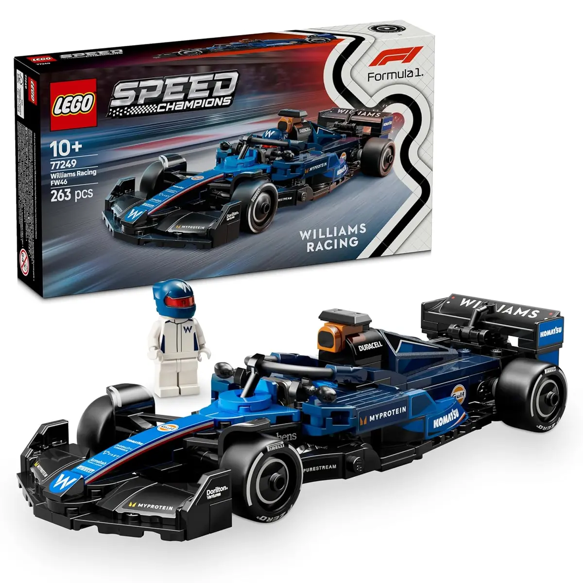 Lego Speed Champions Williams Racing Fw46 F1 Race Car Building Kit For Ages 10+ 1