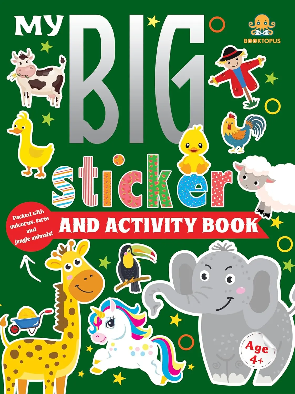 Booktopus My Big Sticker And Activity Book 2 For Kids Ages 4+ 1