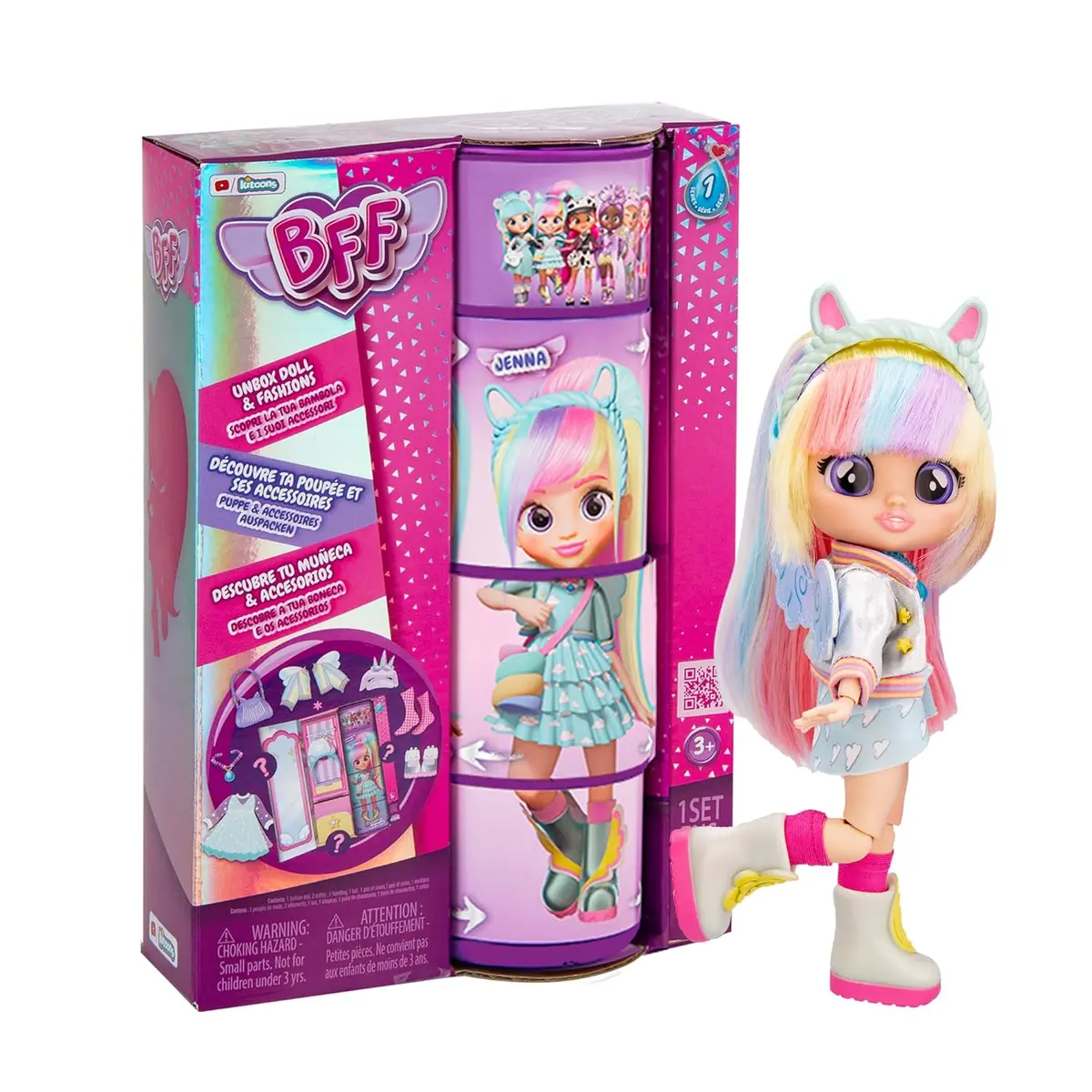 Cry Babies Bff Jenna Fashion Doll With Surprises Including Outfit And Accessories For Ages 3 And Up 1