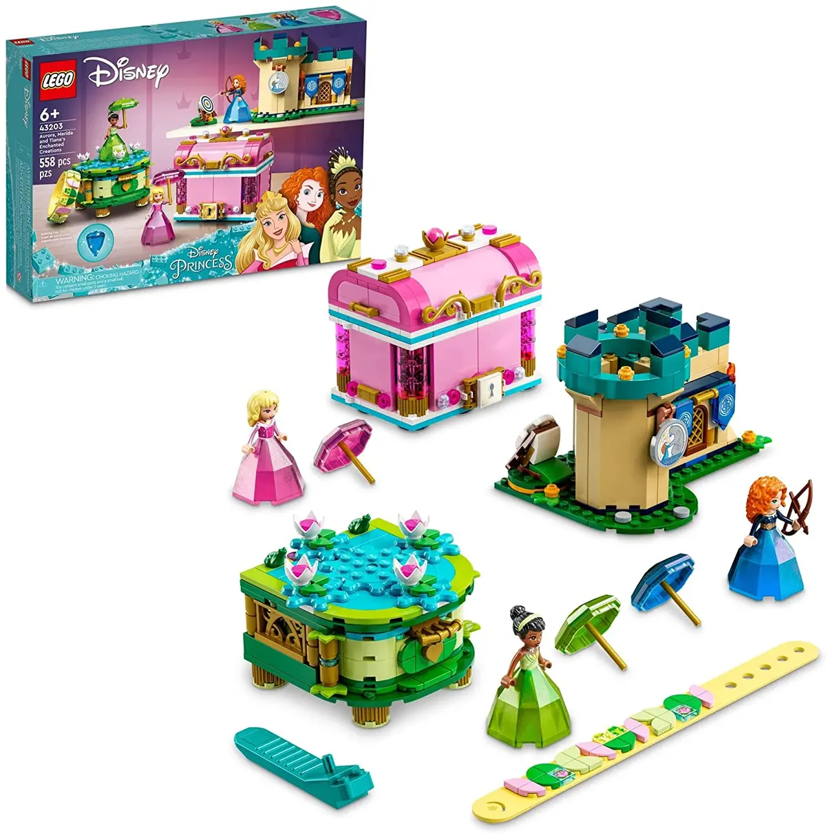 Lego Disney Princess Aurora, Merida & Tiana’S Enchanted Creations Building Kit For Ages 6+ 1