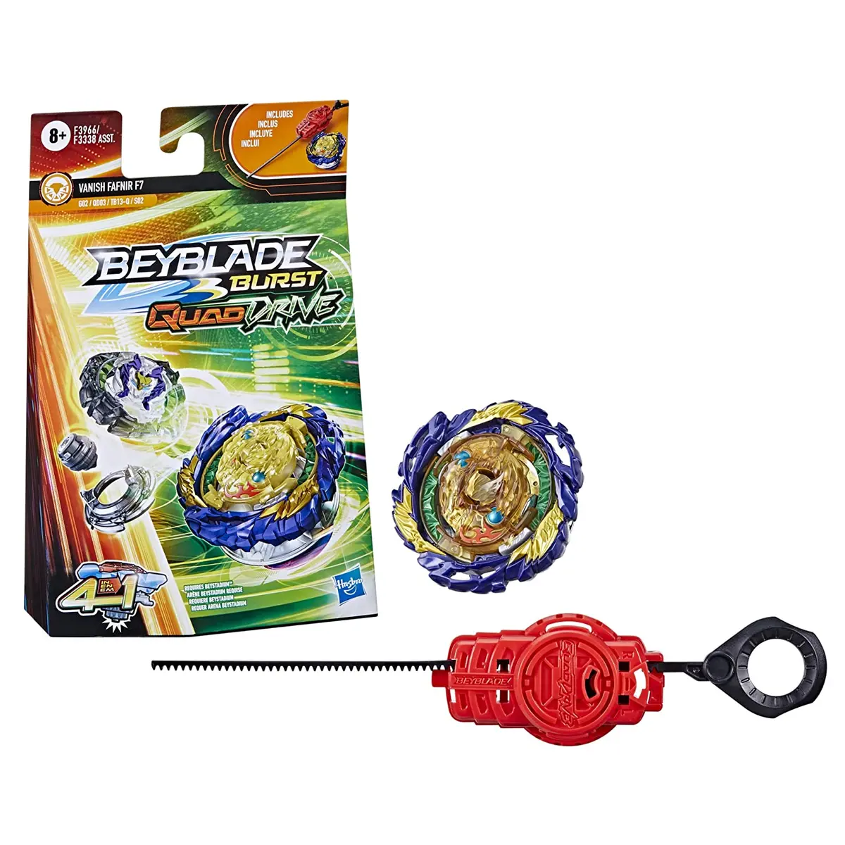 Beyblade Burst Quaddrive Vanish Fafnir F7 Spinning Top Starter Pack With Launcher For Kids Ages 8 And Up 1