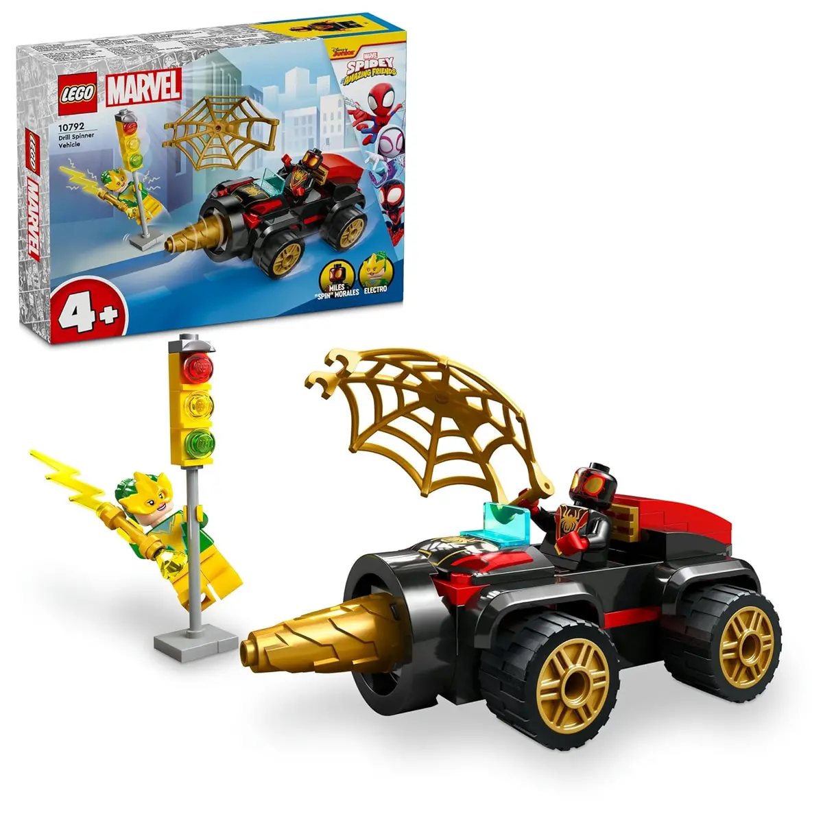 Lego Marvel Spidey Drill Spinner Vehicle Super Hero Action Building Kit For Ages 4+ 1