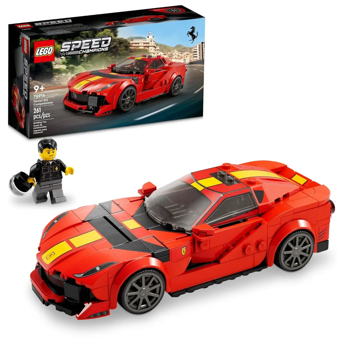 Lego Speed Champions Ferrari 812 Competizione Sports Car Building Kit For Ages 9+ 1