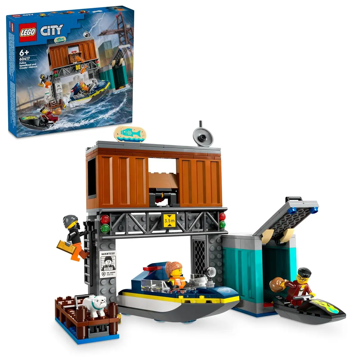 Lego City Police Speedboat And Crooks’ Hideout Building Kit For Ages 6+ 1