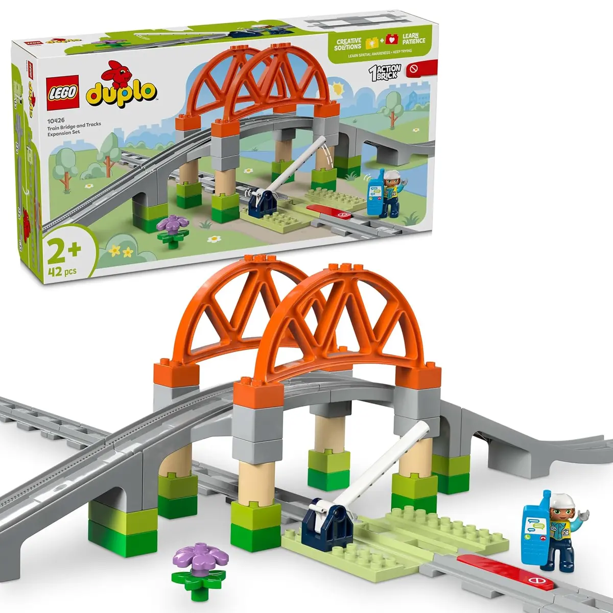 Lego Duplo Town Train Bridge And Tracks Expansion Set Building Kit For Ages 2+ 1