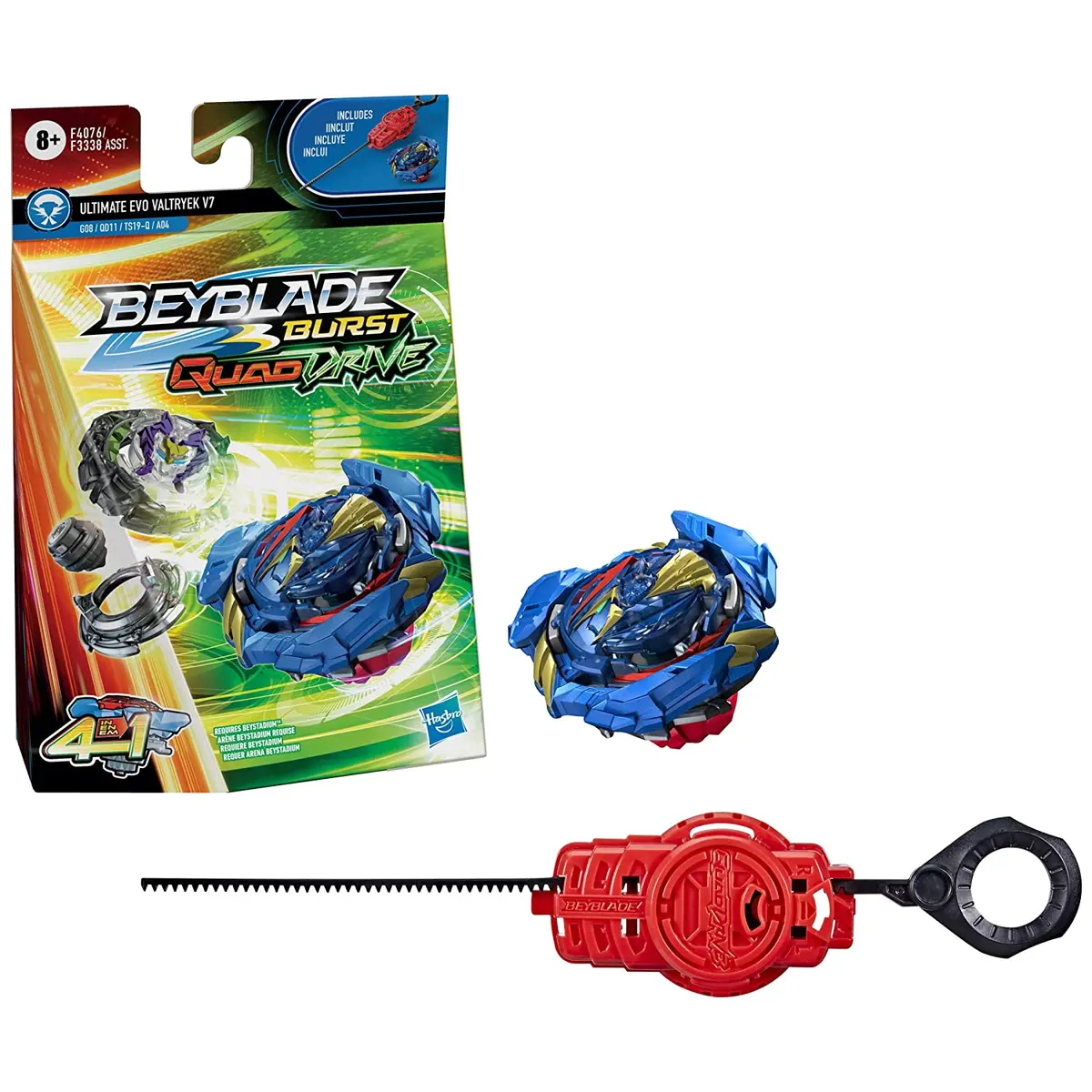 Beyblade Burst Quaddrive Ultimate Evo Valtryek V7 Spinning Top Starter Pack With Launcher For Kids Ages 8 And Up 1