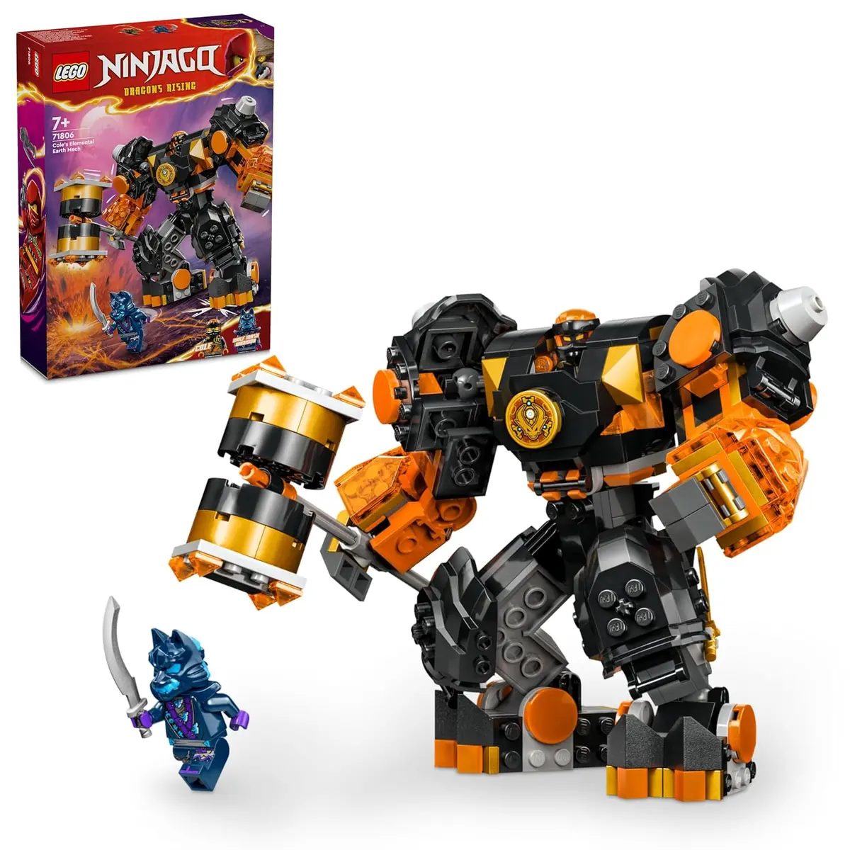 Lego Ninjago Cole‚Äôs Elemental Earth Mech Toy Set Building Kit For Ages 7+ 1