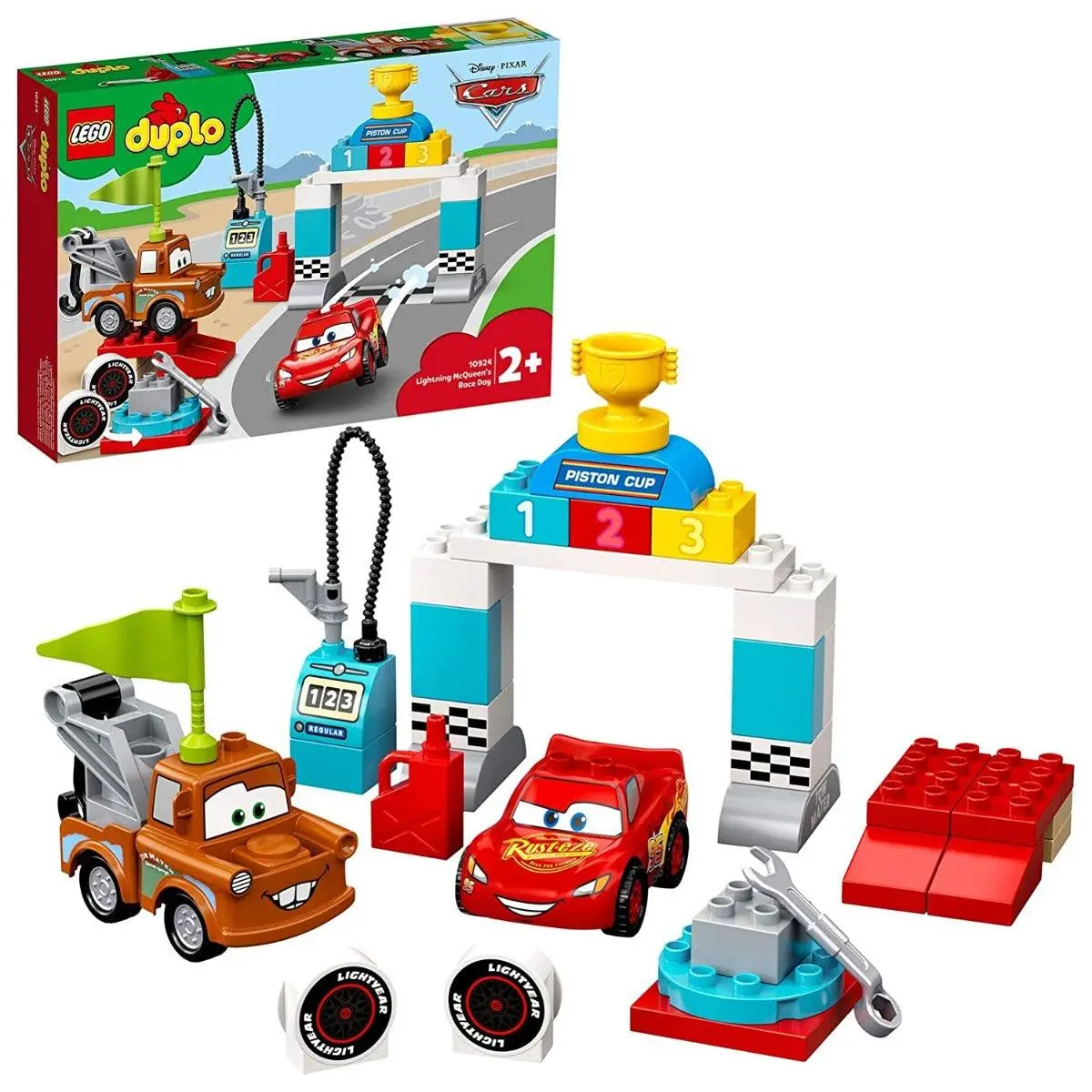 Lego Duplo Disney Cars Lightning Mcqueen's Race Day Building Kit For Ages 5+ 1