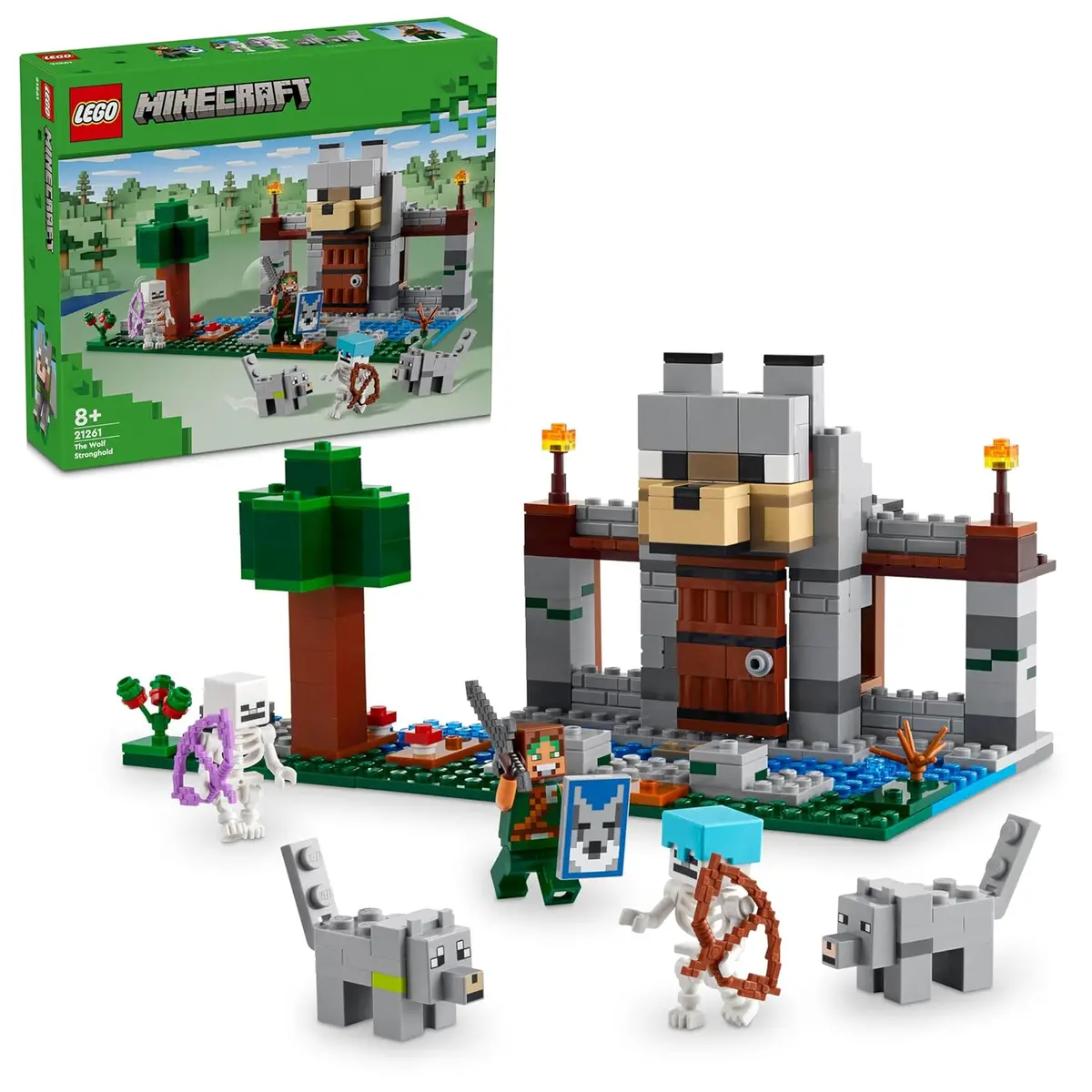 Lego Minecraft The Wolf Stronghold Fortress Playset Kit For Ages 8+ 1