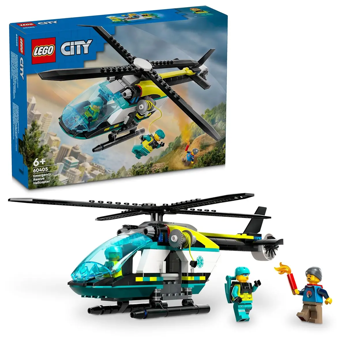 Lego City Emergency Rescue Helicopter Set Building Kit For Ages 6+ 1