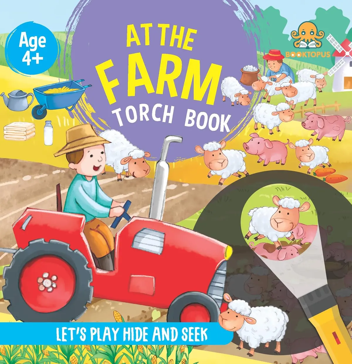 Booktopus Torch Discovery Book - At The Farm Hidden Picture Book With Torch - Learning Activity Books For Kids 4+ 1