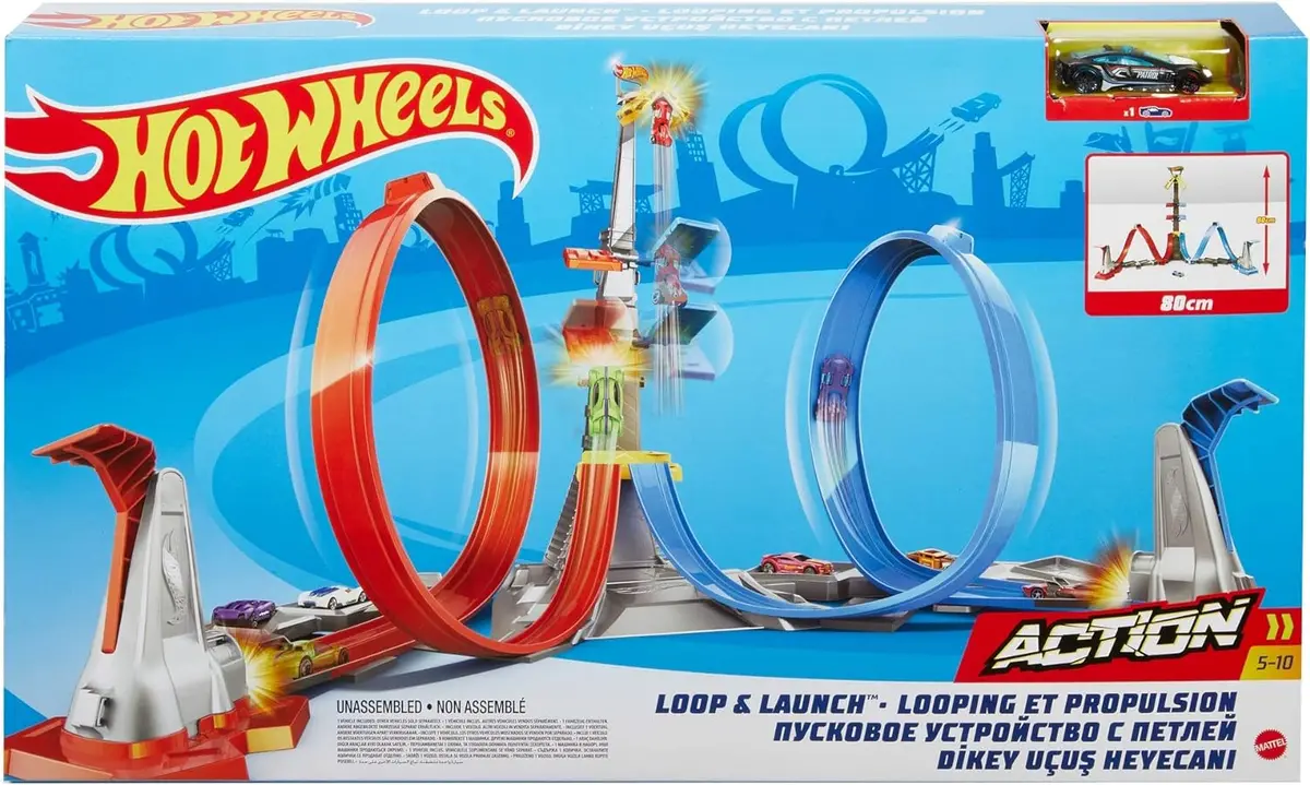 Hot Wheels Loop & Launch Track Set For Ages 5+ 1