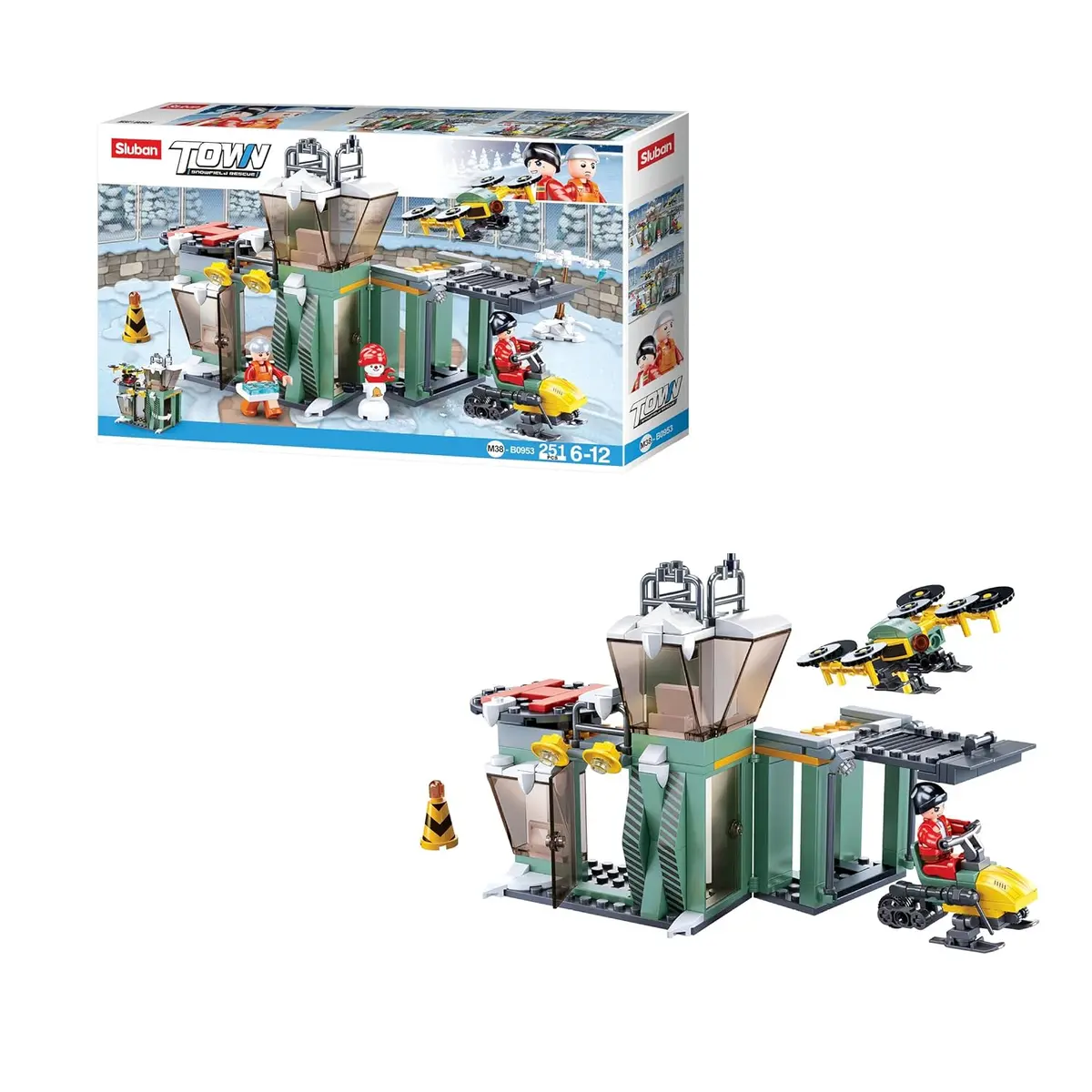 Sluban Town Snowfield Rescue Base Building Blocks For Ages 6+ 1