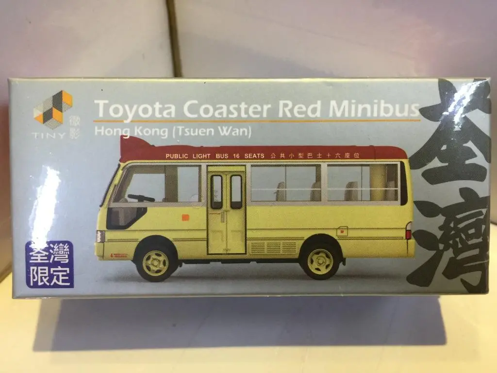 Toyeast Tiny City Die-Cast Toyota Coaster Red Minibus Tsuen Wan Atc64372 14028 C920-232 1
