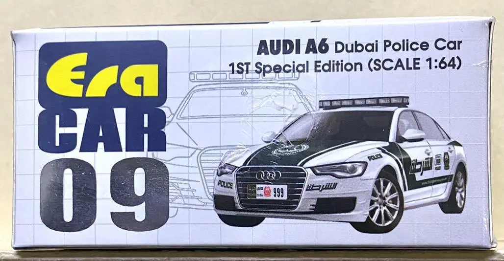 C1027-372 Era Car 09 Audi A6 Dubai Police Car 1St Special Edition 1/64 杜拜警車 93023 1