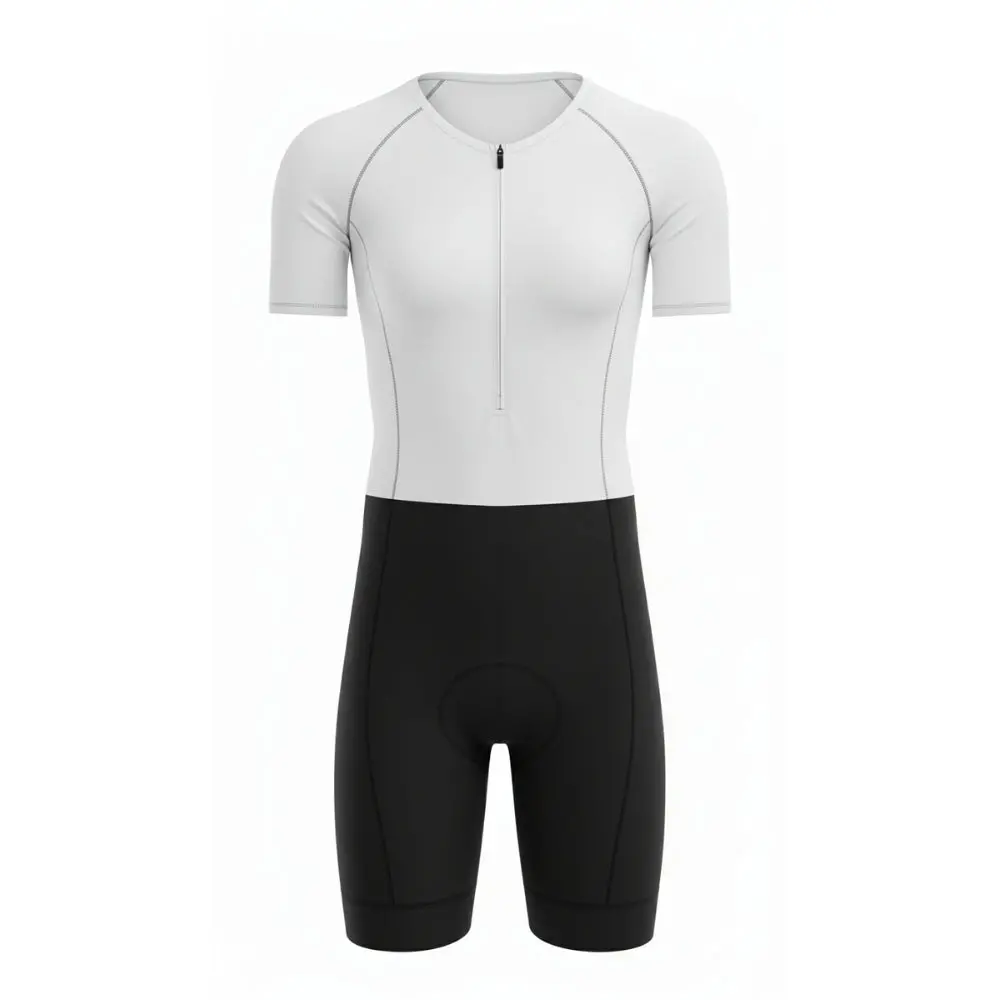 Mens Komsa Swift Tri Suit Short Sleeve Black/White 1