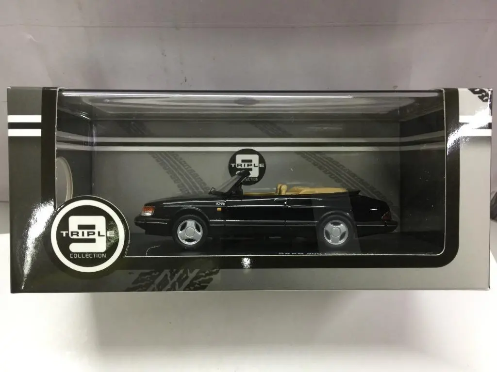 Triple 9 1/43 Saab 900 Cabriolet Monte-Cerlo 1991 Black (70249) (Piu50) 1
