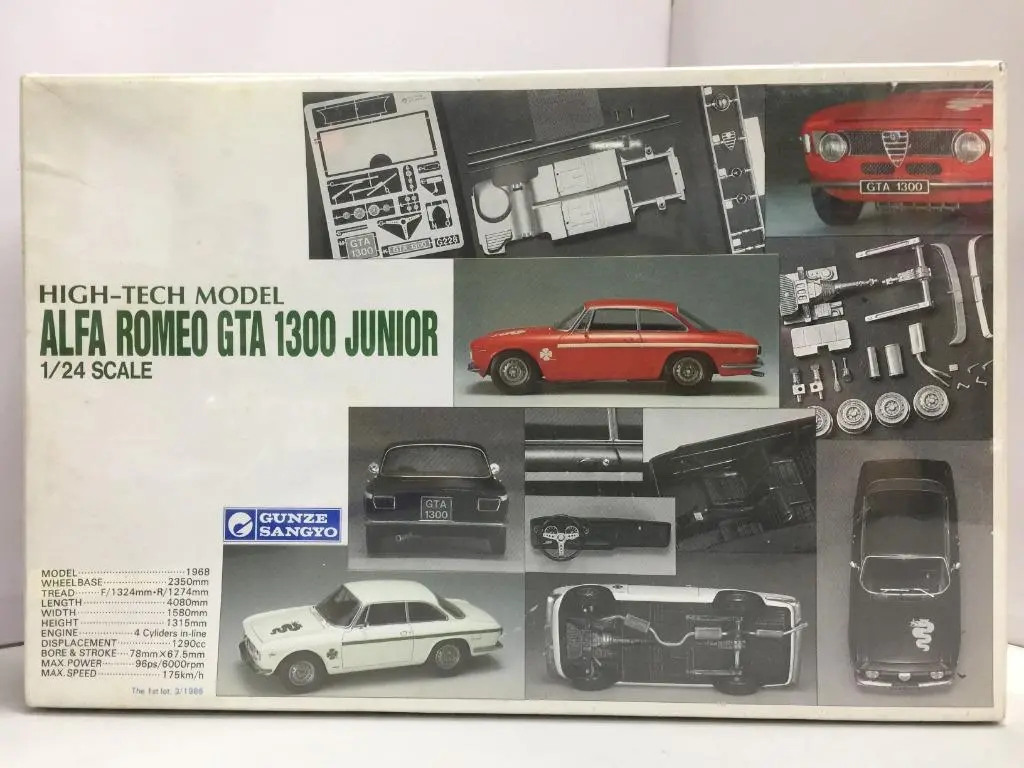 Gunze Sangyo 1/24 Alfa Romeo Gta 1300 Junior High-Tech Model (G-228:3800) (C890a-935) 1